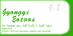 gyongyi eotvos business card